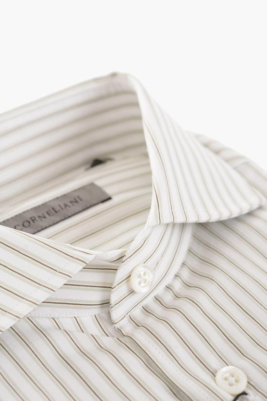  꼬르넬리아니 긴팔 셔츠 85P102 0111308 052 Bianco Verde - CORNELIANI