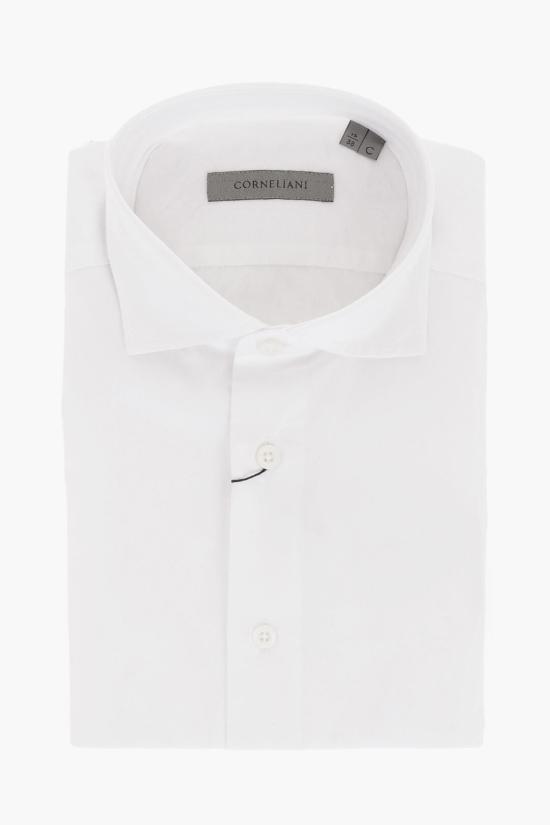  꼬르넬리아니 반팔 셔츠 85P148 0111955 082 White