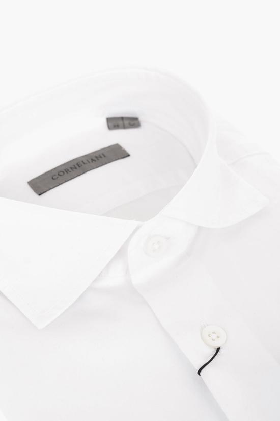  꼬르넬리아니 반팔 셔츠 85P148 0111955 082 White - CORNELIANI