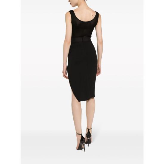  돌체앤가바나 미디 스커트 F4CQHT FUGBJ N0000 BLACK - DOLCE & GABBANA