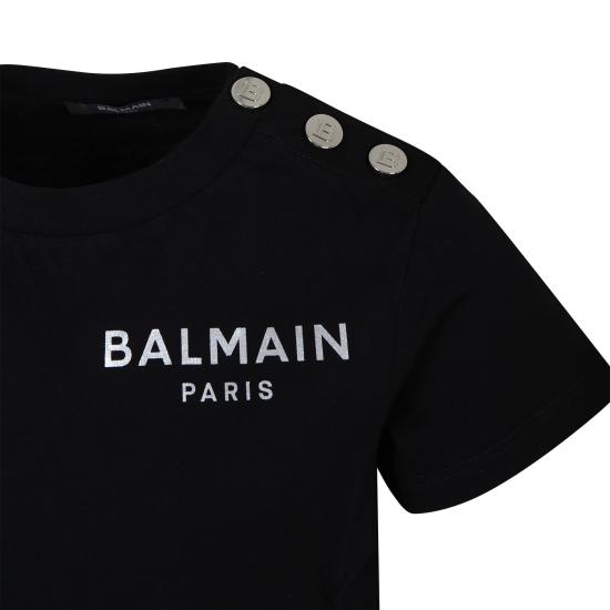  [키즈] 발망 티셔츠 BT8A11 Z0057 930AG BLACK - BALMAIN