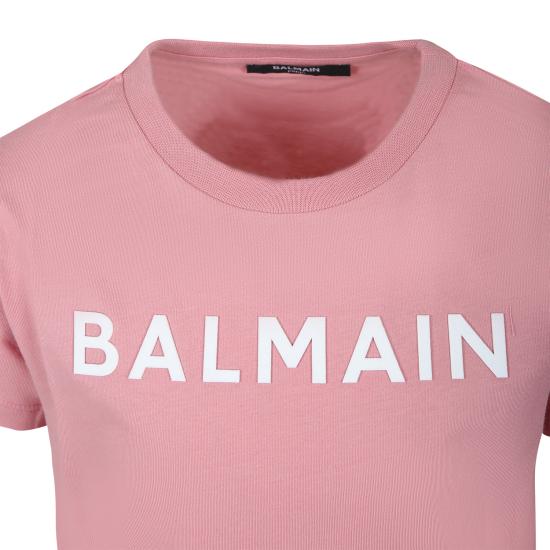  [키즈] 발망 티셔츠 BT8B01 Z0057 521 PINK - BALMAIN