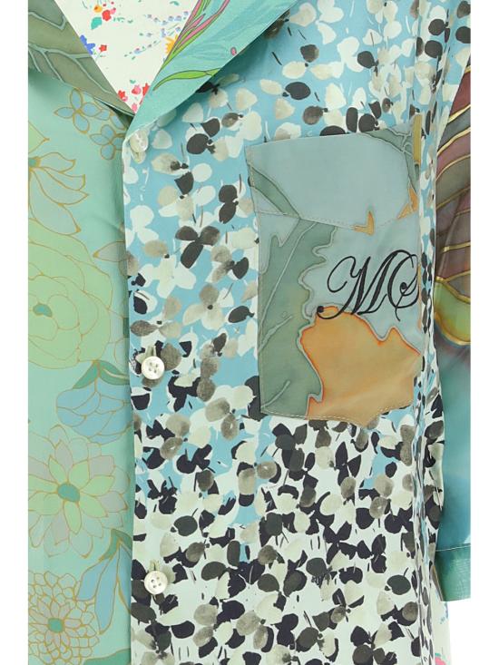  마린세르 / 성 패치워크 와이드 실크 반팔 블라우스 T076XU WOVSE0001 05 BOK CHOY BPG - MARINE SERRE