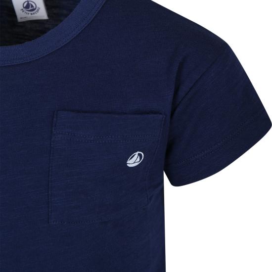 25FW [키즈] 쁘띠바또 티셔츠 A0A10 01 MEDIEVAL BLUE - PETIT BATEAU