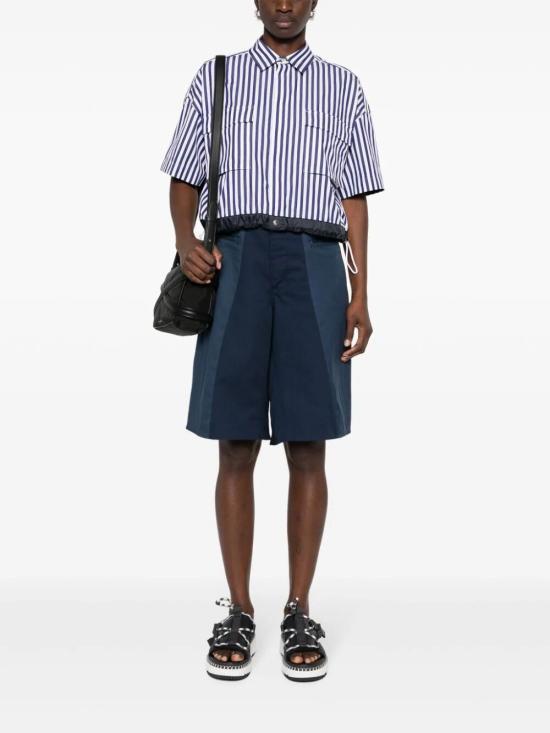  사카이 블라우스 24 07161 222 NAVY STRIPE - SACAI