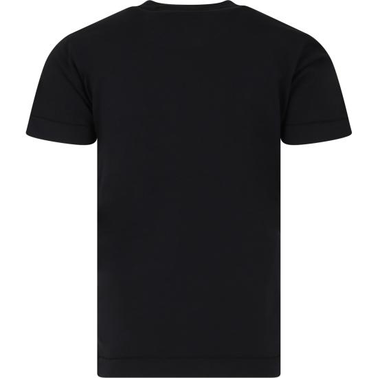 25FW [키즈] 스톤 아일랜드 티셔츠 741620347 V0029 BLACK - STONE ISLAND