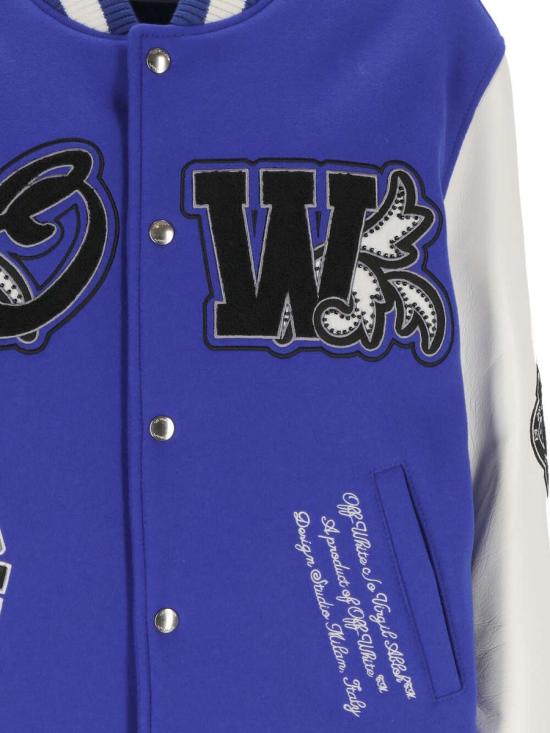  오프화이트 봄버 자켓 OWEK006S24FAB0024601 NAUTICAL B - OFF WHITE