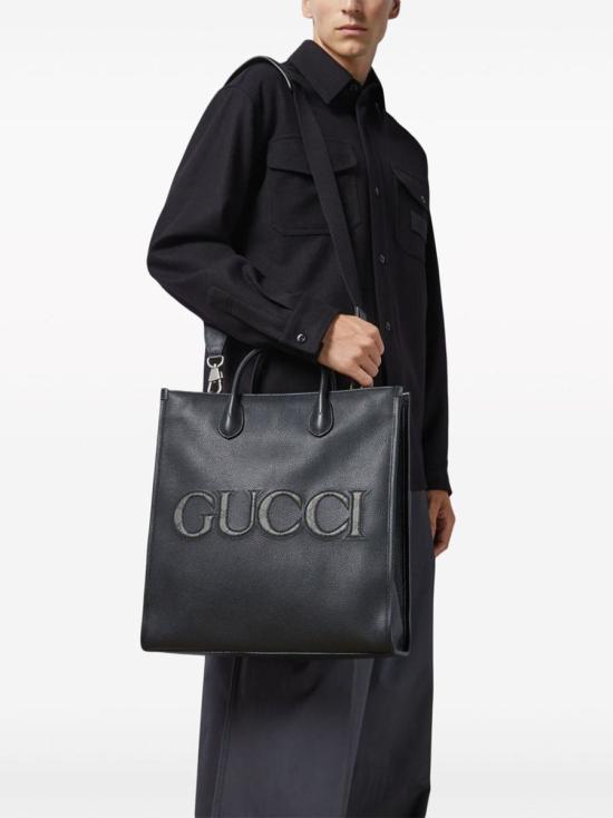 25FW 구찌 미디움 토트백  770975AACXB1049 BLACK GREY BLACK - GUCCI