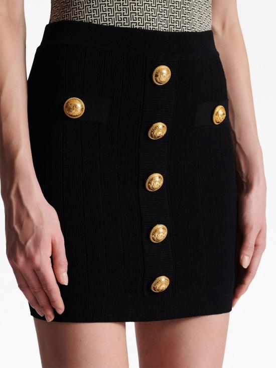 23FW 발망 숏 스커트 BF1LB290KB070PA BLACK - BALMAIN