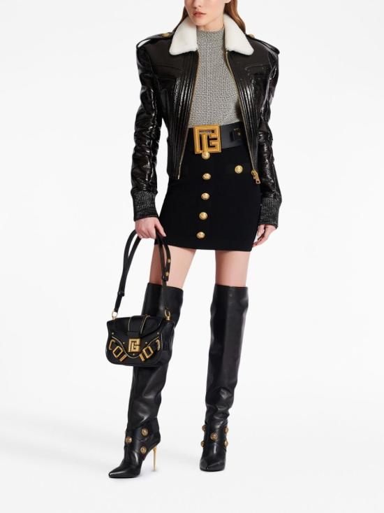 23FW 발망 숏 스커트 BF1LB290KB070PA BLACK - BALMAIN