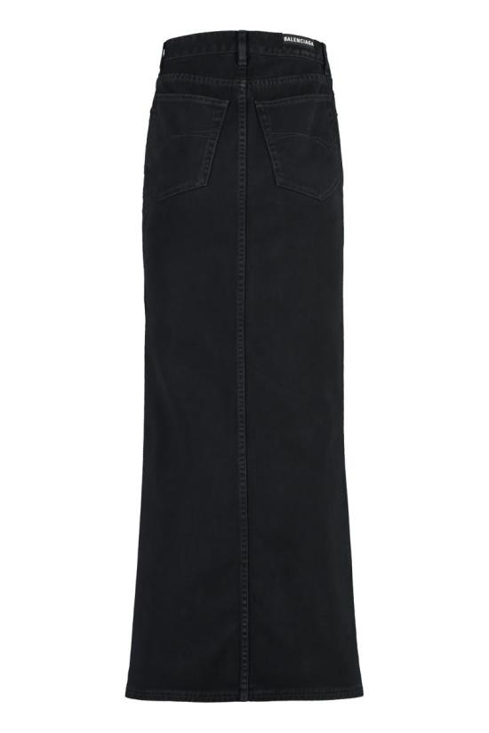  발렌시아가 미디 스커트 744975TNW11 1700 BLACK - BALENCIAGA