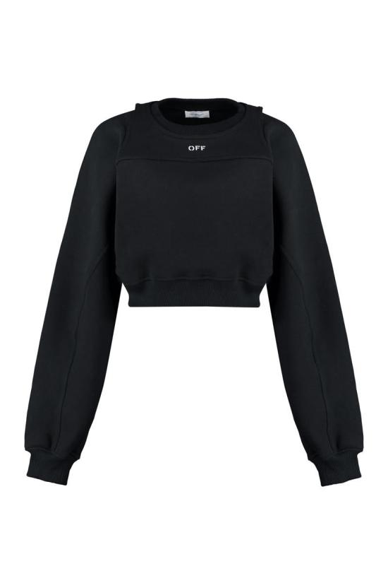  오프화이트 긴팔 티셔츠 OWBA071F23JER001 1001 Black