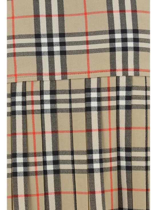 25SS 버버리 빈티지 체크 비대칭 플리츠 울 숏 스커트 8025832 A7028 BROWN - BURBERRY