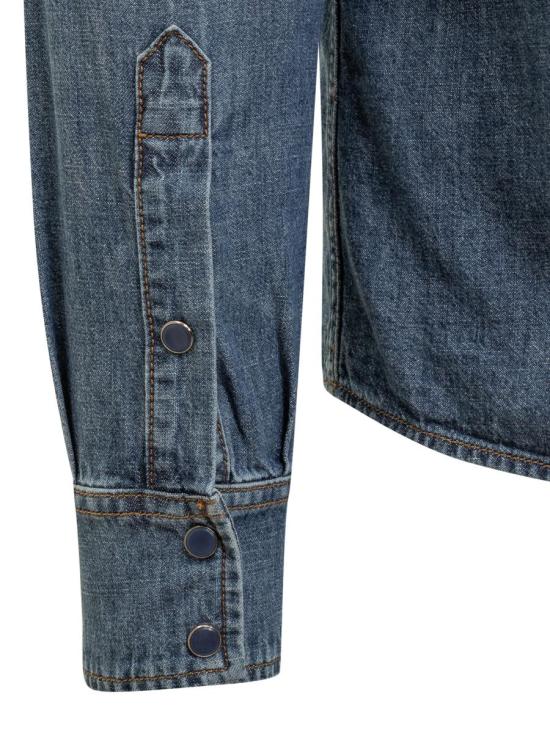  돌체앤가바나 긴팔 데님 셔츠 G5KI3DG8HH5 S9001 BLUE - DOLCE & GABBANA