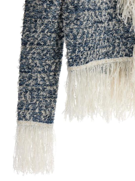  발망 자켓 CF1SK056KF88 SLJ LIGHT BLUE WHITE - BALMAIN