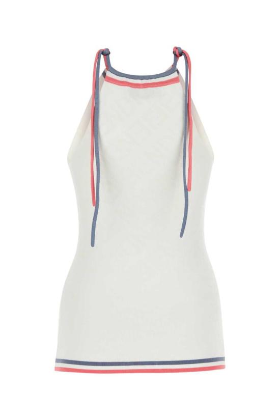  펜디 민소매 티셔츠 FZXA50ANZE F0ZNM WHITE - FENDI