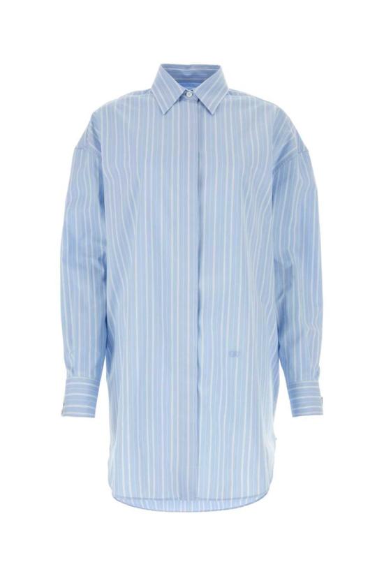  오프화이트 숏 원피스 OWGE008F23FAB001 4001 Blue