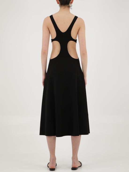  생로랑 미디 미디 원피스 686794YAZA2 BLACK - SAINT LAURENT