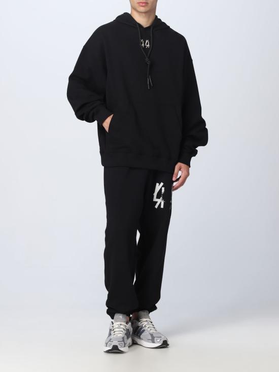 25FW 44레이블 후드 티셔츠 B0030277FA139 P274 Black - 44 LABEL