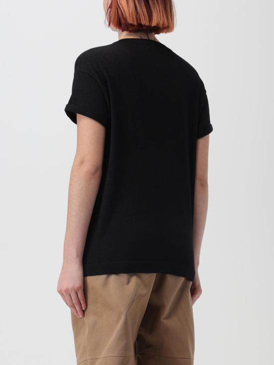 26SS 브루넬로 쿠치넬리 스파클링 캐시미어 실크 니트 티셔츠 M41810000 C101 Black - BRUNELLO CUCINELLI