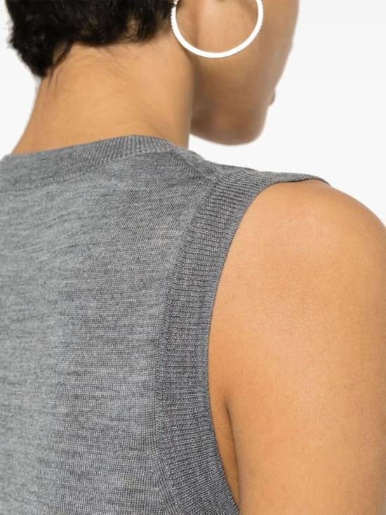  파로쉬 베스트 D500677 LINFA 018 LIGHT GREY MELANGE - PAROSH