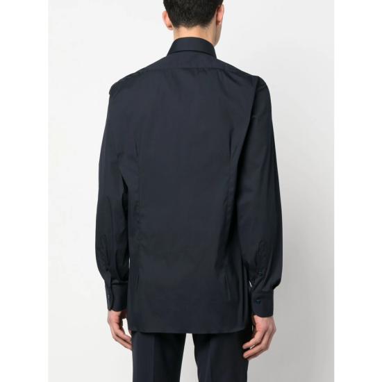  발바 긴팔 긴팔 셔츠 PZ2710U I1U13P01 0001 BLUE - BARBA