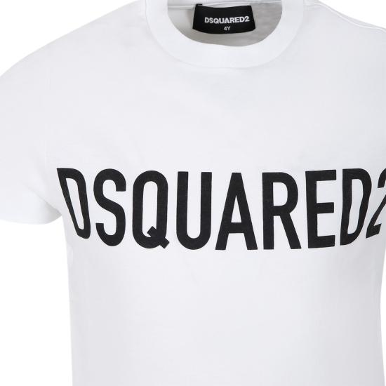 25FW [키즈] 디스퀘어드2 티셔츠 DQ1832 D0A4C D2T971U DQ100 WHITE - DSQUARED2