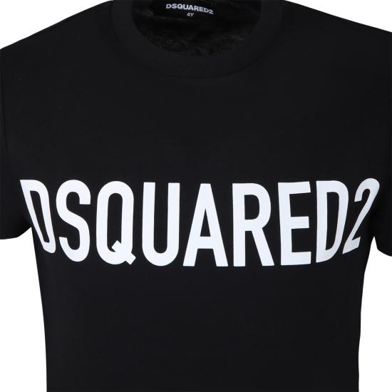 25FW [키즈] 디스퀘어드2 티셔츠 DQ1832 D0A4C D2T971U DQ900 BLACK - DSQUARED2