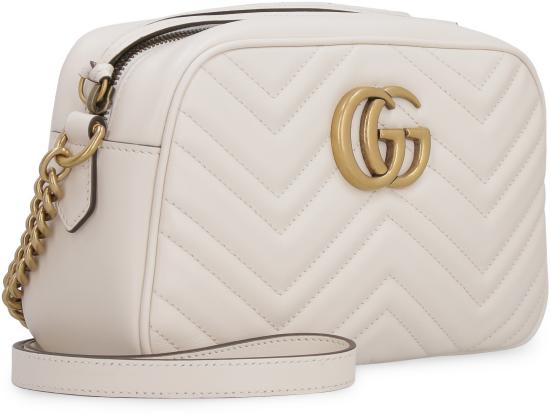 구찌 GG 마몽 마틀라세 스몰 체인 숄더백 447632DTD1T 9022 White - GUCCI
