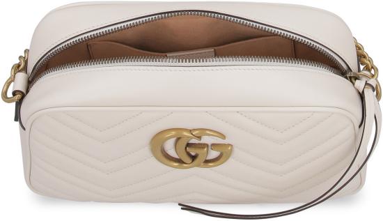  구찌 GG 마몽 마틀라세 스몰 체인 숄더백 447632DTD1T 9022 White - GUCCI
