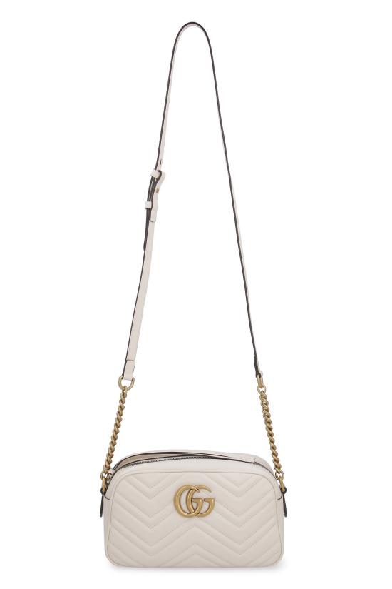  구찌 GG 마몽 마틀라세 스몰 체인 숄더백 447632DTD1T 9022 White - GUCCI