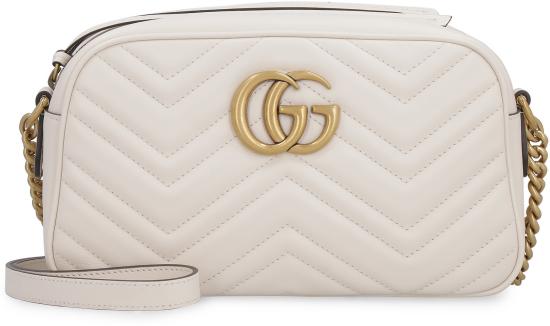  구찌 GG 마몽 마틀라세 스몰 체인 숄더백 447632DTD1T 9022 White - GUCCI