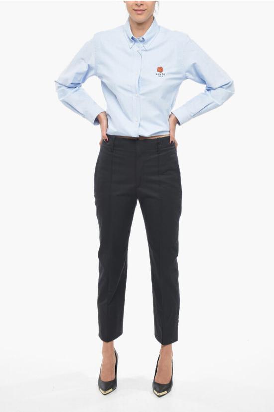  보테가베네타 스트레이트 스트레이트 팬츠 730015V2L00 4246 Blue - BOTTEGA VENETA