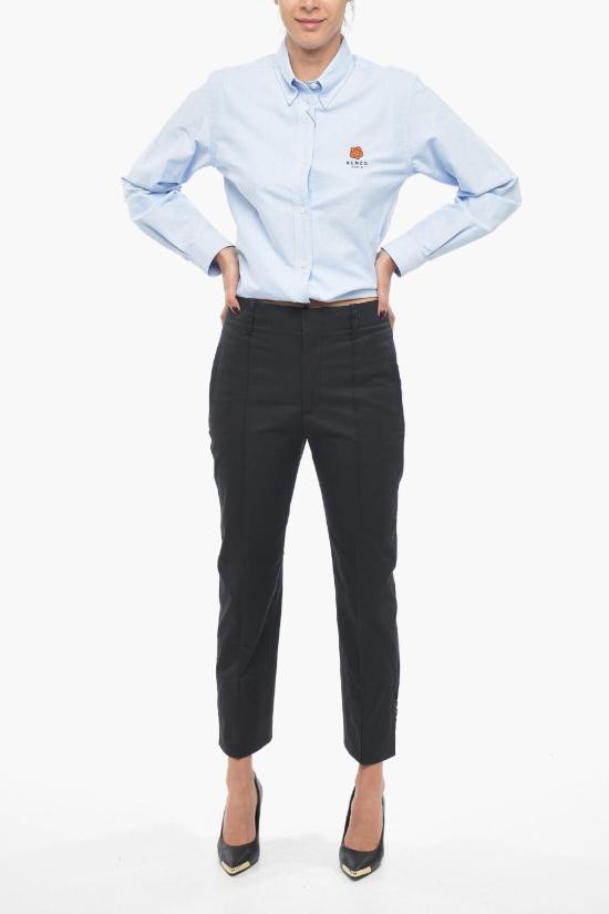  보테가베네타 스트레이트 스트레이트 팬츠 730015V2L00 4246 Blue - BOTTEGA VENETA