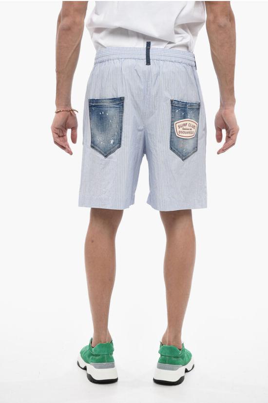  디스퀘어드2 데님 숏팬츠 S71MU0703 S60590 001F Light blue - DSQUARED2