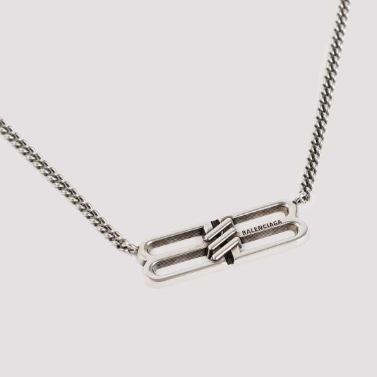 26FW 발렌시아가 BB 아이콘 네크리스 696223TZ99I 0911 METALLIC - BALENCIAGA
