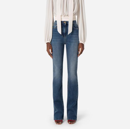  엘리자베타프랜치 데님 스트레이트 팬츠 스트레이트 팬츠 PJ26I36E3 104 - ELISABETTA FRANCHI