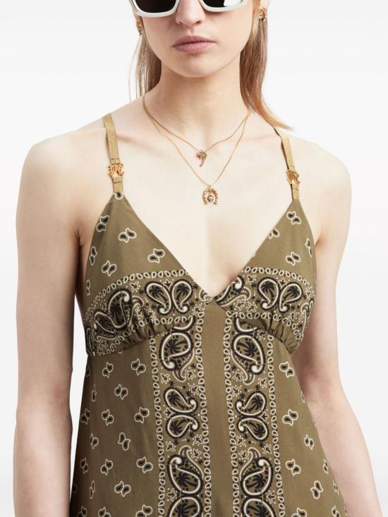  팜앤젤스 블라우스 PWDJ007S24FAB001 MILITARY MILITARY - PALM ANGELS