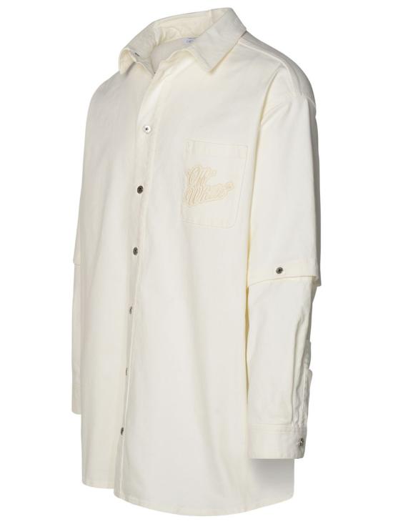  오프화이트 긴팔 셔츠 OMYD059S24DEN0010202 WHITE - OFF WHITE