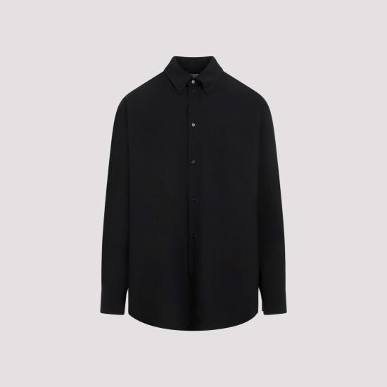  오프화이트 긴팔 긴팔 셔츠 OMGE047S24FAB001 1010 BLACK BLACK