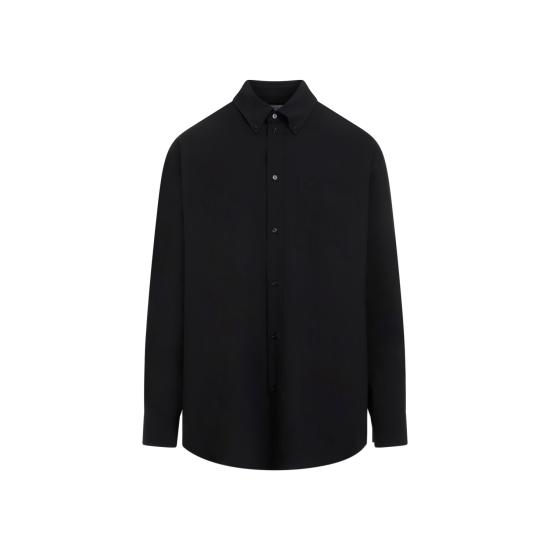  오프화이트 긴팔 긴팔 셔츠 OMGE047S24FAB001 1010 BLACK BLACK - OFF WHITE