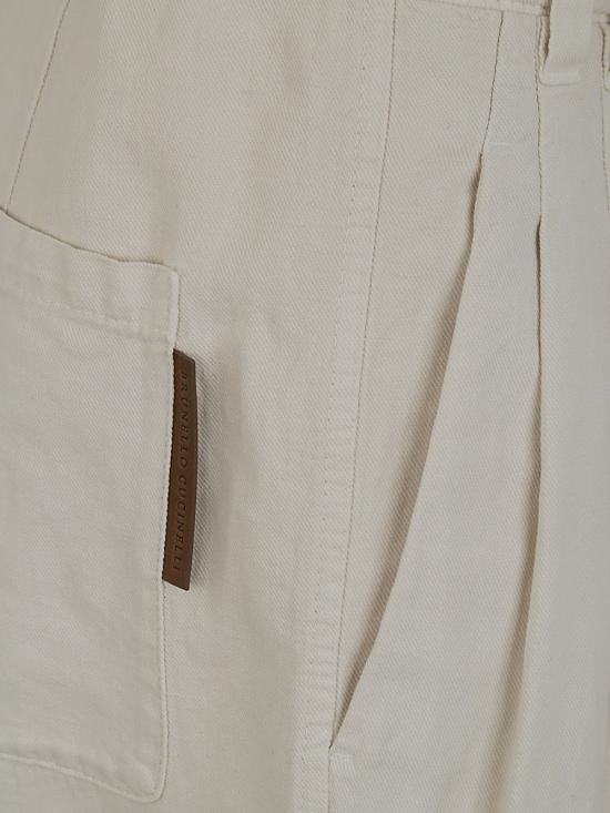  브루넬로 쿠치넬리 스트레이트 스트레이트 팬츠 ML996P5889 C8739 CHALK - BRUNELLO CUCINELLI
