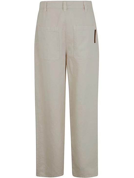  브루넬로 쿠치넬리 스트레이트 스트레이트 팬츠 ML996P5889 C8739 CHALK - BRUNELLO CUCINELLI