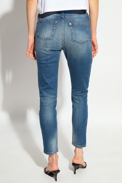  발망 데님 스트레이트 팬츠 BF1MG006DD646FF BLUE JEANS - BALMAIN