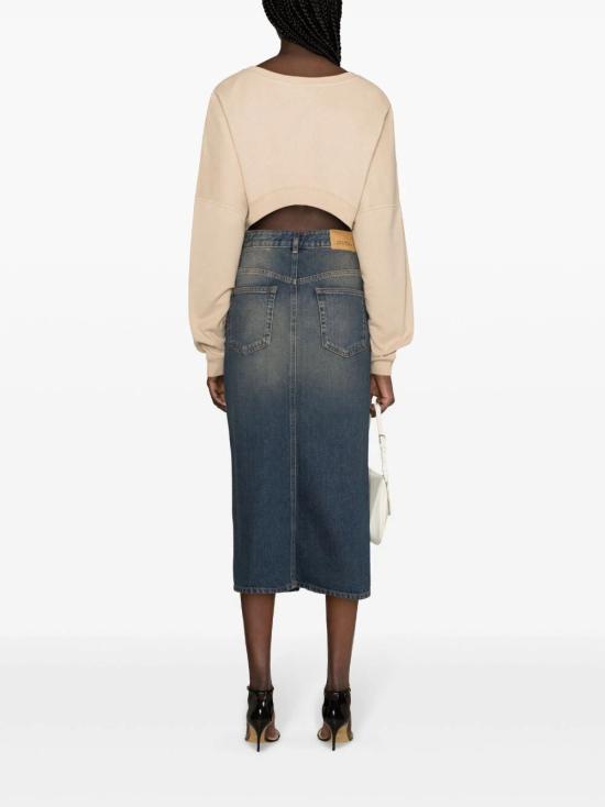  생로랑 긴팔 티셔츠 770879 Y36SW 9921 POUDRE - SAINT LAURENT