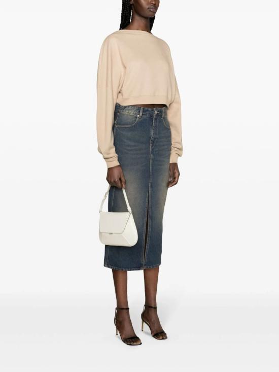  생로랑 긴팔 티셔츠 770879 Y36SW 9921 POUDRE - SAINT LAURENT