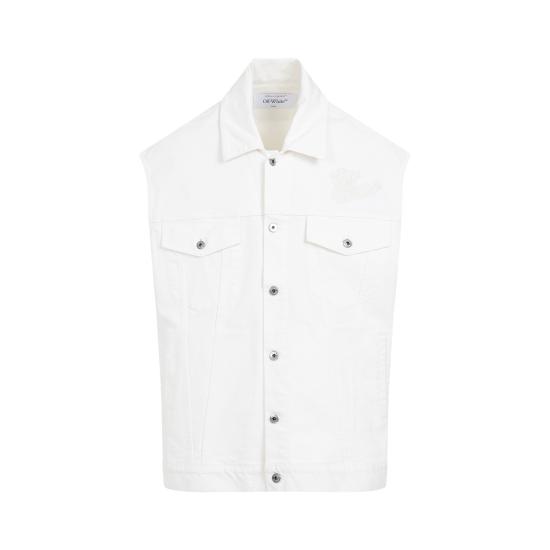  오프화이트 베스트 OMYR002S24DEN001 0202 WHITE - OFF WHITE