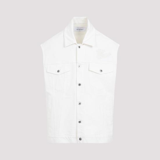  오프화이트 베스트 OMYR002S24DEN001 0202 WHITE - OFF WHITE