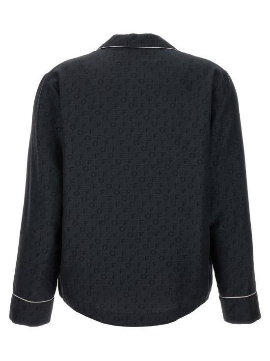  오프화이트 블라우스 OWGE016C99FAB00110001000 BLACK - OFF WHITE