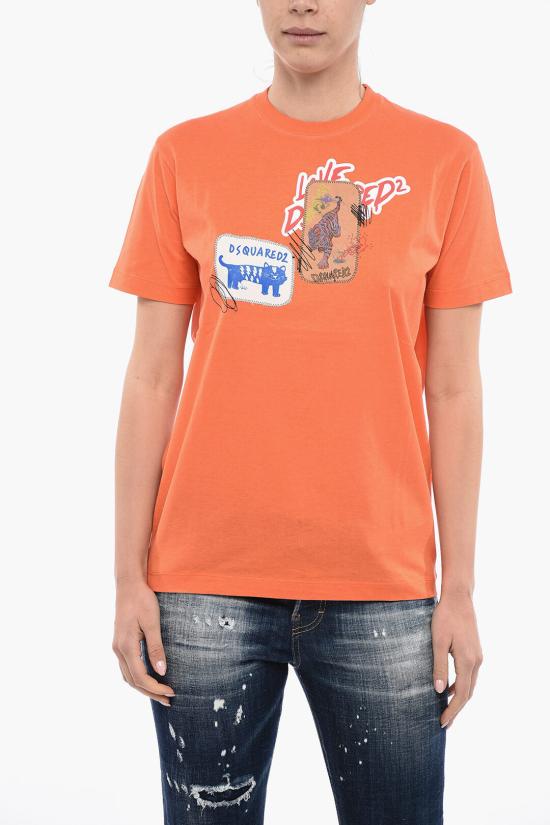  디스퀘어드2 반팔 티셔츠 S75GD0236 S22427 184 Orange